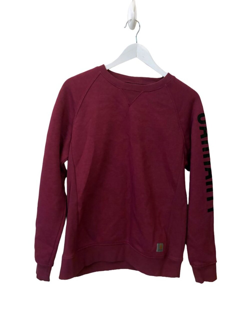 Carhartt Women's Relaxed Fit Midweight Crewneck Sweatshirt Block Logo Graphic L